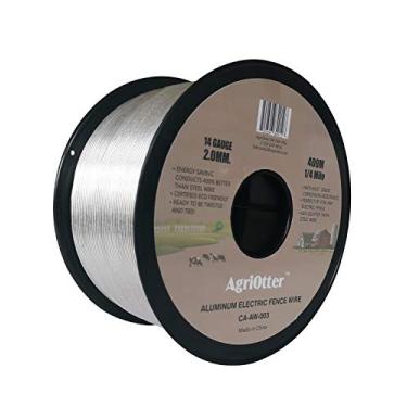 Imagem de Fio de cerca de alumínio elétrico para cerca de jardim, cerca elétrica, cerca de arame de frango, arame de artesanato, 1/4 milha (400M) calibre 14 (2.0 mm) (0,079 polegadas)