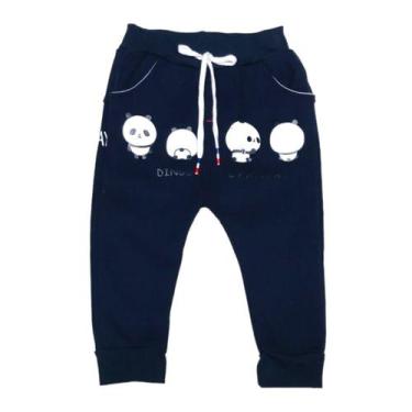Imagem de Calça Infantil Menino Quentinha - Kiki&Mily, Azul marinho, 3