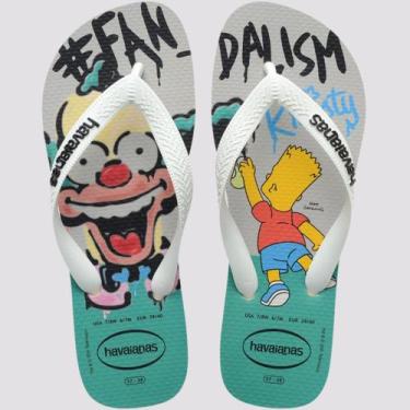 Imagem de Chinelo Havaianas Simpsons 4137889 Amarelo, Bege, Palha, 0121, 39/40