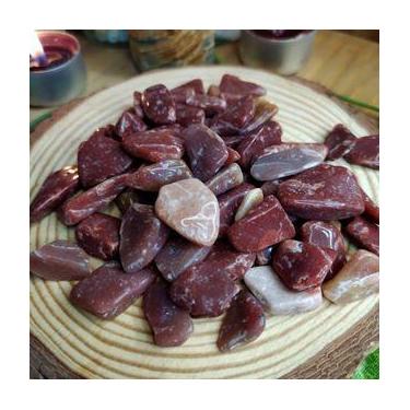 Imagem de Kit 12 Pedras Quartzo Vermelho Rolado 1 a 2cm - Proteção - Pedra Natur