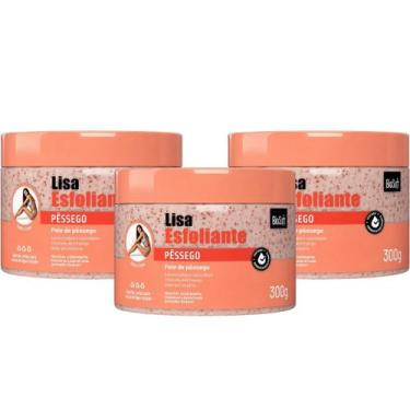Imagem de Kit 3 Esfoliante Corporal Facial Lisa BioSoft Pessego Antioxidante Lum