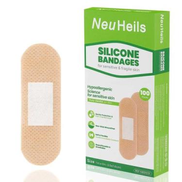 Imagem de Curativos de Silicone NeuHeils 2,5x7,6 cm Pacote com 100 Unidades