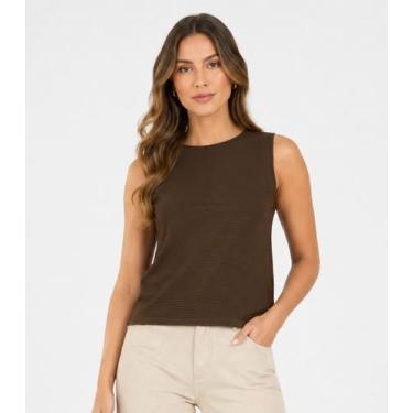 Imagem de Regata Feminina Em Malha Classic Infinita Cor Verde, P, Verde
