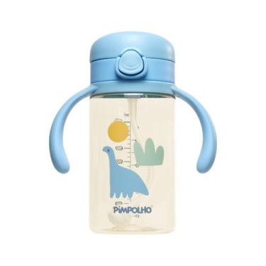 Imagem de Copo Infantil Transição Canudo Alça PPSU Pimpolho 240ml Cor:Azul, Azul