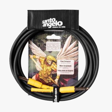 Imagem de Cabo de Guitarra Standard com Transmissão de Sinal com Mais Eficiência Preto Santo Angelo 6,10 METROS