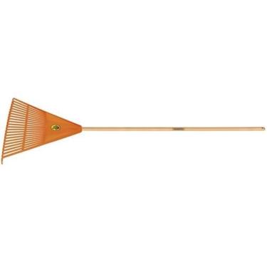 Imagem de Vassoura Plástica Laranja 22 Dentes Cabo de Madeira - Tramontina