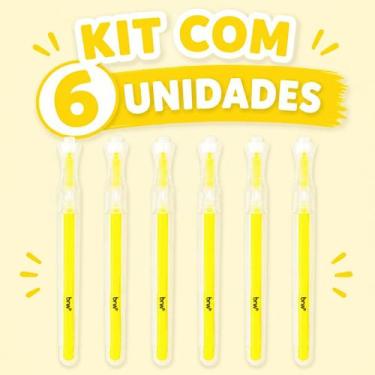 Imagem de Kit Marca Texto Dashlight - com 6 unidades - BRW -, 6 Amarelo