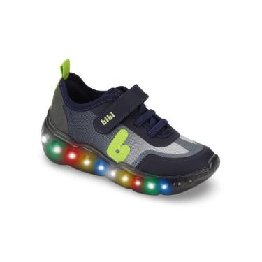 Imagem de Tênis Infantil de Luz Menino Bibi Roller Celebration 3.0 Marinho Neon,