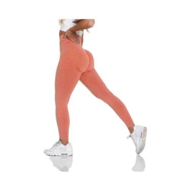 Imagem de Leggings Sem Costura De Cintura Alta Para Mulheres, Roupas De Fitness 