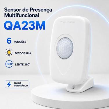 Imagem de Sensor Presença Teto Articulado 360 QA23M Branco 6 Funções Fotocélula 