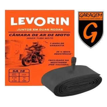 Imagem de Câmara Ar Moto Aro 18 Levorin Titan Factor YBR 125 - (Todas)