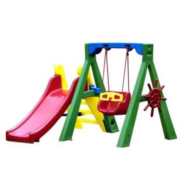 Imagem de Playground Com Balanço E Escorregador Para Bebê Baby Play - Freso