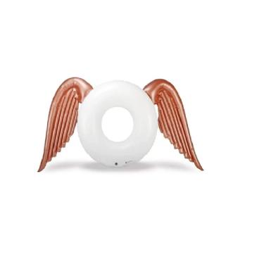 Imagem de Boia Circular Inflável Rosa Com Asas