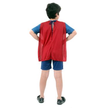Imagem de Fantasia Super Homem Infantil Curto com Musculatura - Liga da Justiça P