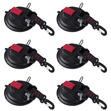 Imagem de GQYYS Âncora de sucção forte para carro com fixação de tensor de carro resistente 2/4/6 peças grande âncora de sucção para toldo lateral do carro, barco, acampamento, lona, suporte de carro, barracas, lonas de bagagem