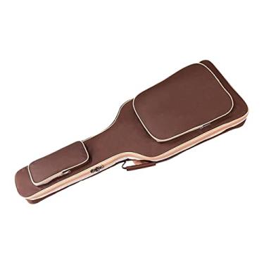 Imagem de Estojo para guitarra elétrica, com alça de transporte Acessórios Guitarra Alças ajustáveis Estojo para, CAFÉ