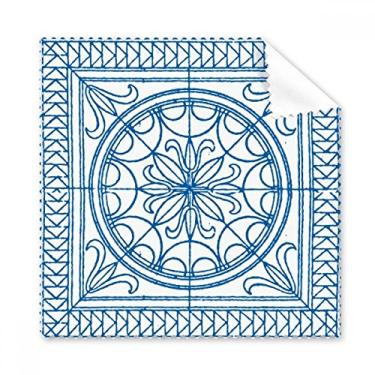 Imagem de Pano de limpeza Talavera estilo decorativo azul para limpeza de tela de telefone 5 peças