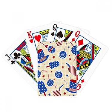 Imagem de DIYthinker USA Hat Candy Ice Cream Star Festival Poker Playing Magic Card Jogo de Tabuleiro Divertido