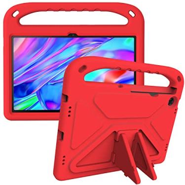 Imagem de Capa para tablet Capa infantil para Lenovo Tab M10 Plus 3ª Geração 2022, leve, à prova de choque, suporte, capa protetora para crianças amigável para tablet (cor : VERMELHO)