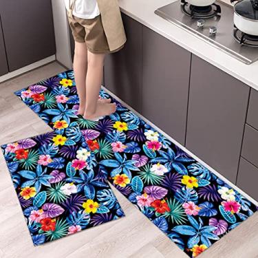 Imagem de Tapetes de cozinha coloridos tapetes de cozinha para piso tapetes de cozinha antiderrapantes e tapetes de cozinha conjunto de tapetes de cozinha de fazenda - 1 peça 40 x 60 cm