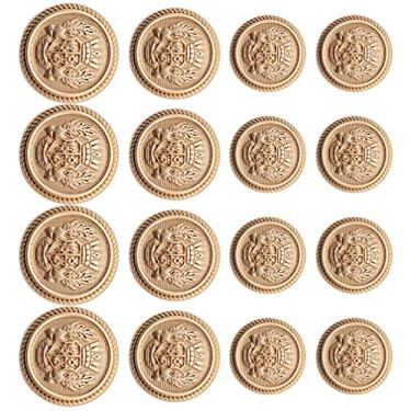 Imagem de Ciieeo 16 Peças Botões De Metal Botões De Terno Pulseiras Suéter Botões Botões Vintage Bolo Botões De Charme Para Costura Acessórios De Terno Decoração Retrô