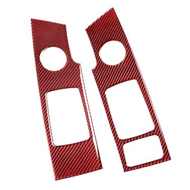 Imagem de MIVLA 2 peças de fibra de carbono vermelho guarnição da tampa do painel de saída de ar lateral interior, para honda cr-v crv 2007 2008 2009 2010 2011 acessórios do carro