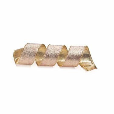 Imagem de Fita Natalina Rose Gold/ouro 1un 6,30cmx9,14mts 1594591