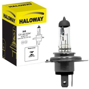 Imagem de Lâmpada Haloway Halógena H4 Biodo 12v 60/55w P43t Farol