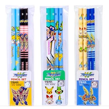 Imagem de Pikachu Conjunto de 4 peças de lápis de chumbo com personagem PM W (conjunto aleatório 1)