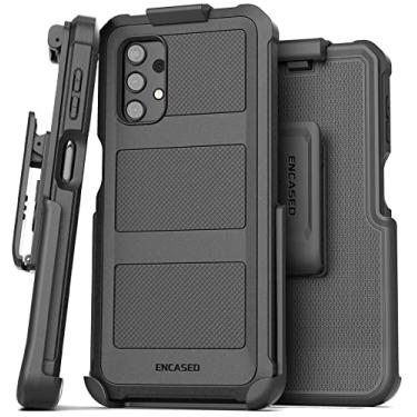 Imagem de Encased Capa com clipe de cinto projetada para Samsung Galaxy A32 5G, capa protetora de corpo inteiro com coldre (preto)