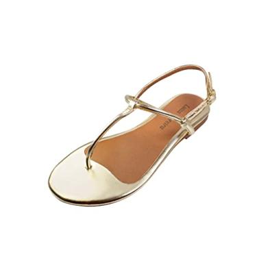 Imagem de Rasteira Luiza Sobreira Dourada Mod. 2087