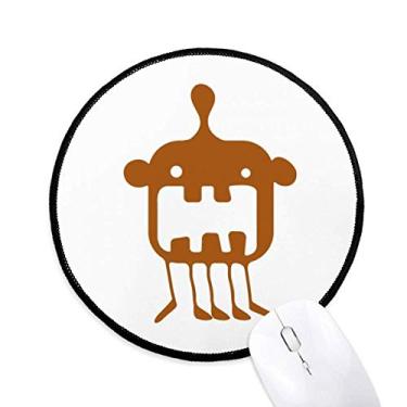 Imagem de DIYthinker Universo Alienígena monstro alienígena criatura mousepad desktop escritório tapete redondo para computador