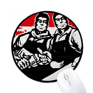 Imagem de DIYthinker Chave inglesa trabalhador de escova de escrita china mouse pad desktop escritório tapete redondo para computador