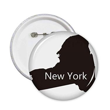 Imagem de Broche de mapa de Nova York EUA para decoração de 5 peças