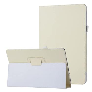 Imagem de Capa protetora para tablet Texture couro tablet case para Sony Xperia Z1 Slim Foldo Foldo Protetor Folio Protetor à prova de choque de tampa traseira com suporte Estojos para Tablet PC (Color : White