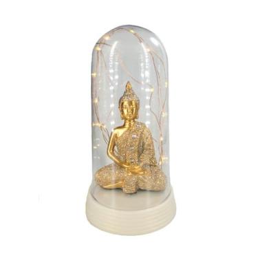Imagem de Luminária Abajur Buda Sidarta Namastê Tailandês Tibetano - Amor Lindo