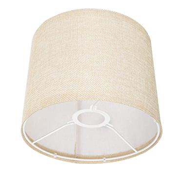 Imagem de 1 Unidade abajur lustres de tecido luminária pendente de tambor decoração de escritório luminária de piso tampa da lâmpada de mesa sombra protetora de luz rural decorações lâmpadas
