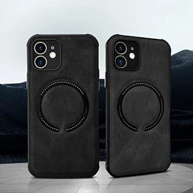 Imagem de Capa traseira em PU de luxo para iPhone 14 13 Pro Max 12 Mini 11 Xr X Xs 7 8 Plus se 2020 Capa de couro comercial para telefone, preta (apenas 1), para iphone 14