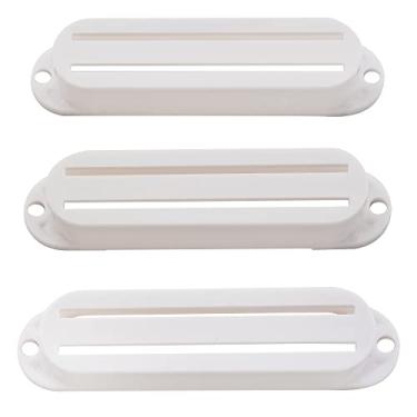 Imagem de Musiclily Hot Rail Capa para Captador Humbucker Single Coil Sized para Estilo Strato, Branco(Kit com 3 Unidades)