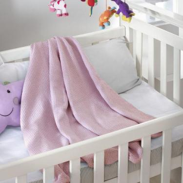 Imagem de Cobertor Jolitex Bebê Infantil Ninho 100% Algodão 1,00X1,40 Rosa