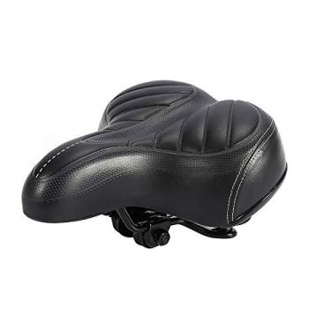 Imagem de Almofada de assento de bicicleta ultramacia sela de bicicleta urbana almofada mais espessa para mountain bike assento preto fosco