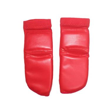 Imagem de Protetor de pé peito do pé protetor acolchoado couro PU forro EVA suporte fitness tornozelo caneleira para crianças adultos karate muay thai , s