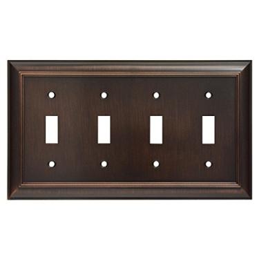 Imagem de Placas de parede da marca CKP, Placa para parede, Quad Switch, Oil-Rubbed Bronze