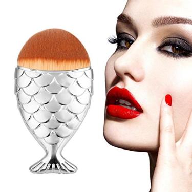 Imagem de Escova inferior de cauda de peixe Bolayu, Escala de maquiagem Escova de peixe, Pincéis de blush em pó, Ferramenta de cosméticos de maquiagem