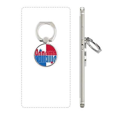 Imagem de Suporte de anel de telefone com nome da bandeira do Panamá, suporte ajustável