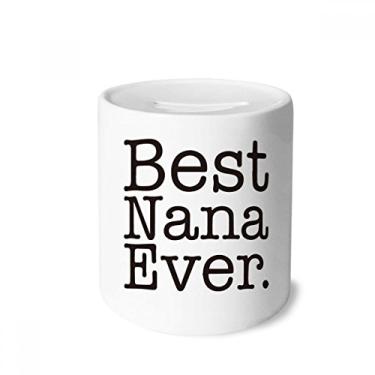 Imagem de DIYthinker Best Ever — Caixa de moedas de cerâmica com letras em inglês para presente