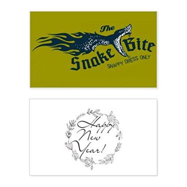 Imagem de Animal Illustrarion Bite Snake Pattern New Year Festival Greeting Card Bless Message Gift