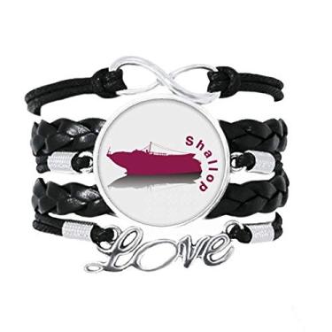 Imagem de OFFbb-USA Pulseira Militar Operations Pequena Navios de Guerra Acessório Amor Pulseira de Couro Torcido Presente