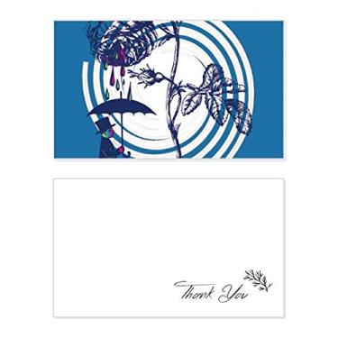 Imagem de Plant Leaves Chapéu de guarda-chuva rosa flor cartão de agradecimento aniversário aniversário agradecimento casamento