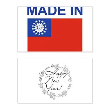 Imagem de Made in Myanmar Country Love New Year Festival Cartão de felicitações Bless Message Present